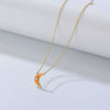Wholesale Women's Sterling Silver 925 Geometric Dripping Oil Moon Clavicle Chain Necklace