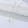 Wholesale Women's Sterling Silver 925 Geometric Dripping Oil Moon Clavicle Chain Necklace