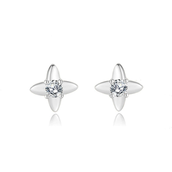 Wholesale Women's 925 Sterling Silver Geometric Earrings With Electroplating Design