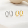 Wholesale Women's 925 Sterling Silver Geometric Earrings With Microencrusted Zircon And Electroplating