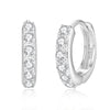 Wholesale Women's 925 Sterling Silver Geometric Earrings With Microencrusted Zircon And Electroplating