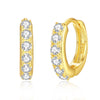 Wholesale Women's 925 Sterling Silver Geometric Earrings With Microencrusted Zircon And Electroplating