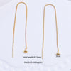 Wholesale Women's 925 Sterling Silver Geometric Handmade Beaded Ear Chain With Electroplating