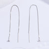 Wholesale Women's 925 Sterling Silver Geometric Handmade Beaded Ear Chain With Electroplating