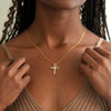 Wholesale Women's 925 Sterling Silver Geometric Infinite Cross Electroplated Ochain Necklace