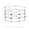 Wholesale Women's 925 Sterling Silver Geometric Inlaid Zircon Bracelet