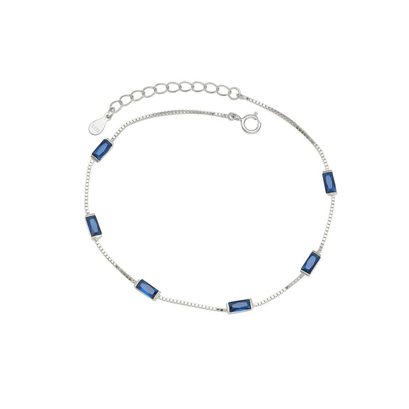 Wholesale Women's 925 Sterling Silver Geometric Inlaid Zircon Bracelet