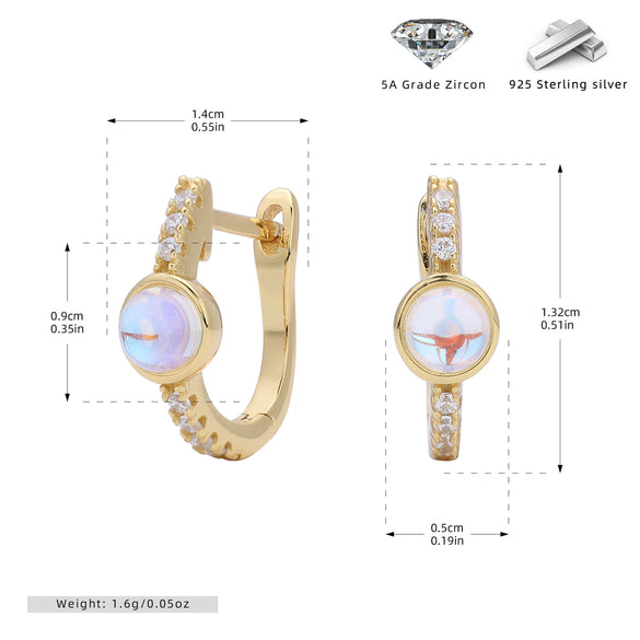 Wholesale Women's 925 Sterling Silver Geometric Inlaid Zircon Earrings