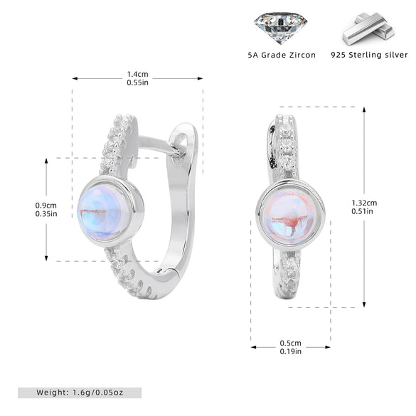 Wholesale Women's 925 Sterling Silver Geometric Inlaid Zircon Earrings