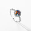 Wholesale Women's 925 Sterling Silver Geometric Inlaid Zircon Ring Light Luxury Style