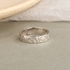 Wholesale Women's 925 Sterling Silver Geometric Irregular Concave Frosted Open Ring With Electroplating Retro Light Luxury Style
