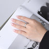 Wholesale Women's 925 Sterling Silver Geometric Irregular Concave Frosted Open Ring With Electroplating Retro Light Luxury Style