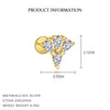 Wholesale Women's 925 Sterling Silver Geometric Irregular Round Flat Head Earrings With Zirconia