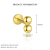 Wholesale Women's 925 Sterling Silver Geometric Irregular Round Flat Head Earrings With Zirconia