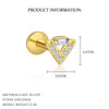 Wholesale Women's 925 Sterling Silver Geometric Irregular Round Flat Head Earrings With Zirconia
