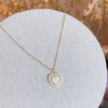 Wholesale Women's Sterling Silver Geometric Love Pendant Ochain Necklace With Diamond Opal Electroplated