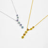 Wholesale Women's Sterling Silver Geometric Love Pendant Zircon Necklace With Platinum And 18K Gold Electroplating