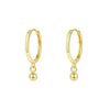 Wholesale Women's 925 Sterling Silver Geometric Minimalist Small Ball Earrings With Electroplating