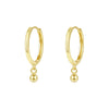 Wholesale Women's 925 Sterling Silver Geometric Minimalist Small Ball Earrings With Electroplating