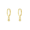Wholesale Women's 925 Sterling Silver Geometric Minimalist Small Ball Earrings With Electroplating