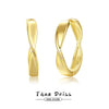 Wholesale Women's 925 Sterling Silver Geometric Mobius Mirror Electroplated Highend Earrings