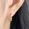 Wholesale Women's 925 Sterling Silver Geometric Mobius Mirror Electroplated Highend Earrings