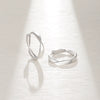 Wholesale Women's 925 Sterling Silver Geometric Mobius Mirror Electroplated Highend Earrings