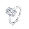 Wholesale Women's 925 Sterling Silver Geometric Moissanite Inlaid Fashion Ring