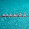 Wholesale Women's 925 Sterling Silver Geometric Moissanite Sixclaw Inlaid Electroplated Earrings