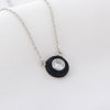 Wholesale Women's 925 Sterling Silver Geometric Oil Drop Single Diamond Zircon Cross Chain Necklace