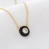 Wholesale Women's 925 Sterling Silver Geometric Oil Drop Single Diamond Zircon Cross Chain Necklace