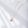 Wholesale Women's 925 Sterling Silver Geometric Opal Pendant Necklace With Cross Chain Set With Precious Stones
