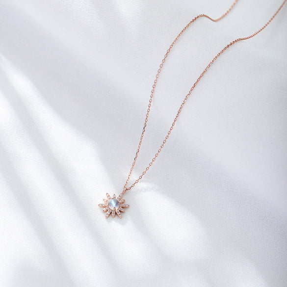 Wholesale Women's 925 Sterling Silver Geometric Opal Pendant Necklace With Cross Chain Set With Precious Stones