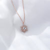 Wholesale Women's 925 Sterling Silver Geometric Opal Pendant Necklace With Cross Chain Set With Precious Stones