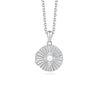 Wholesale Women's 925 Sterling Silver Geometric Opal Stone Photo Frame Pendant Necklace With Cross Chain And Electroplating Design