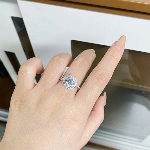 Wholesale Women's 925 Sterling Silver Geometric Ring With Electroplating Treatment