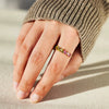 Wholesale Women's 925 Sterling Silver Geometric Ring With Electroplating