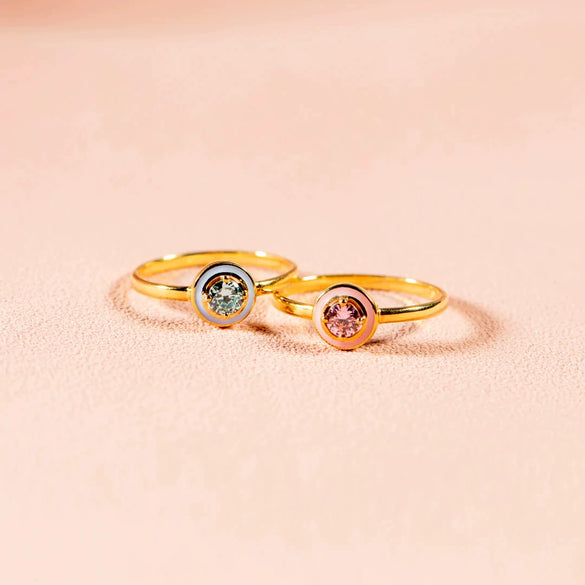 Wholesale Women's 925 Sterling Silver Geometric Round Cutting Ring With Electroplating