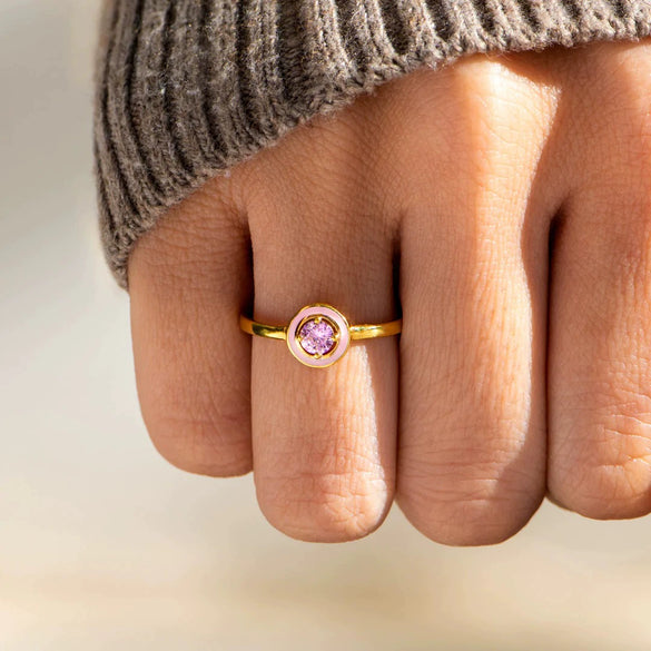 Wholesale Women's 925 Sterling Silver Geometric Round Cutting Ring With Electroplating