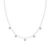 Wholesale Women's 925 Sterling Silver Geometric Round Pendant Clavicle Chain Necklace With Electroplating