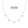 Wholesale Women's 925 Sterling Silver Geometric Round Pendant Clavicle Chain Necklace With Electroplating