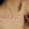 Wholesale Women's 925 Sterling Silver Geometric Round Pendant Clavicle Chain Necklace With Electroplating