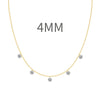Wholesale Women's 925 Sterling Silver Geometric Round Pendant Clavicle Chain Necklace With Electroplating