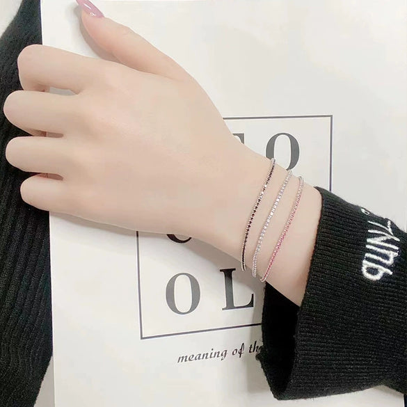 Wholesale Women's Sterling Silver Geometric Simple Style Bracelet