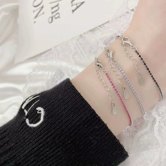Wholesale Women's Sterling Silver Geometric Simple Style Bracelet