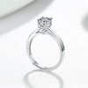 Wholesale Women's 925 Sterling Silver Geometric Simulation Diamond Ring With Electroplating