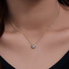 Wholesale Women's 925 Sterling Silver Geometric Single Diamond Zircon Clavicle Necklace