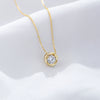 Wholesale Women's 925 Sterling Silver Geometric Single Diamond Zircon Clavicle Necklace