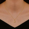 Wholesale Women's 925 Sterling Silver Geometric Sixpointed Star Hollow Pendant Necklace With 14K Gold Plated Diamond Cross Chain