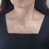 Wholesale Women's Sterling Silver Geometric Square Zircon Pendant Necklace With Cross Chain And Diamond Design